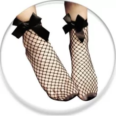 Chaussettes résille noire avec noeud pour vos jolis pieds 2