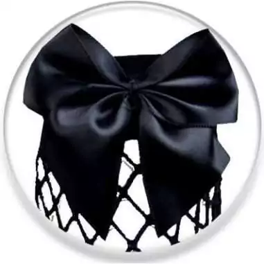 Chaussettes résille noire avec noeud pour vos jolis pieds