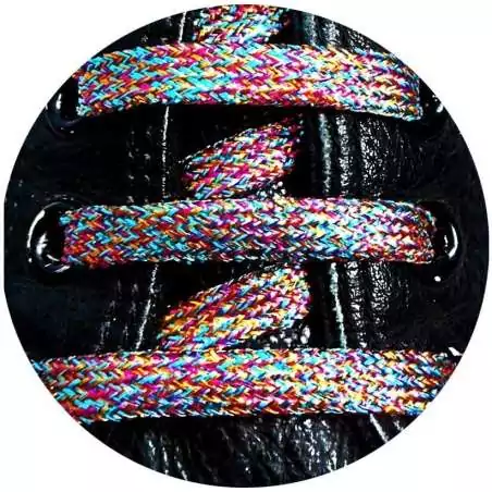 Lacets multicolores paillettes pour vos chaussures