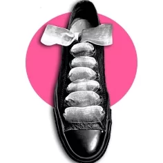 Lacets organdi dégradé de gris à noir. pour vos chaussures 2