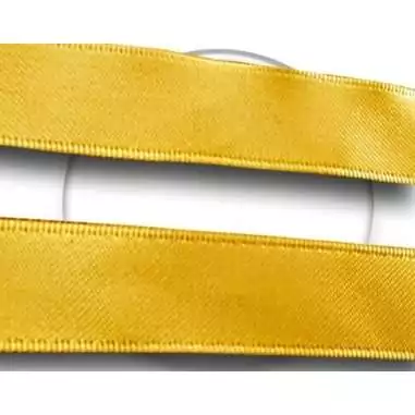 Lacets larges en satin moutarde pour vos chaussures