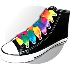 Lacets larges satin multicolore pour vos chaussures