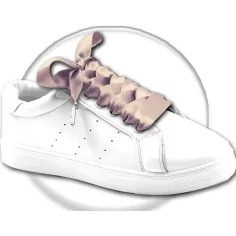 Lacets larges en satin nude pour vos chaussures 2