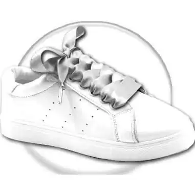 Lacets satin large en gris perle pour vos chaussures