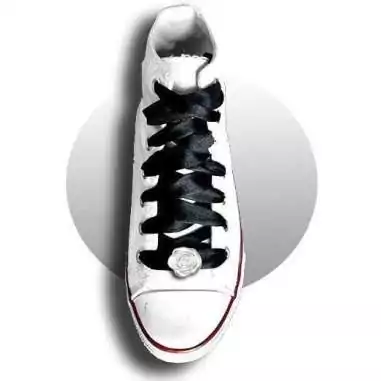 Décorations de lacets de chaussures fleur rose blanche.…