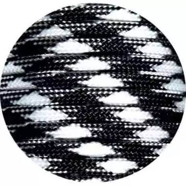 Lacets de chaussures noirs blancs bicolores ronds, en…