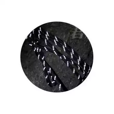 Lacets paracorde noire&nbsp;réflective pour vos chaussures
