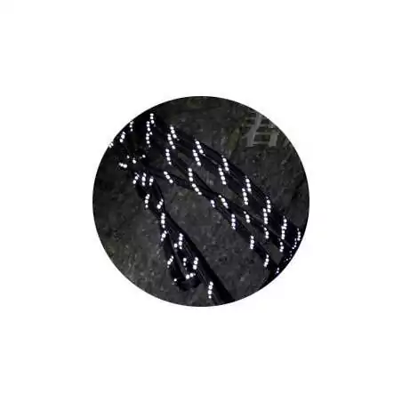 Lacets paracorde noire&nbsp;réflective pour vos chaussures