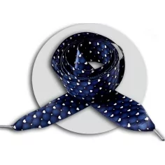 Lacets satin effet doudoune & coeurs : 2 coloris pour vos chaussures