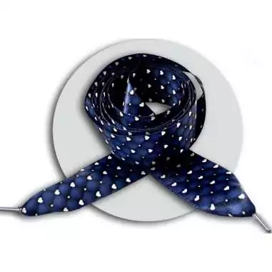 Lacets satin effet doudoune & coeurs : 2 coloris pour vos chaussures