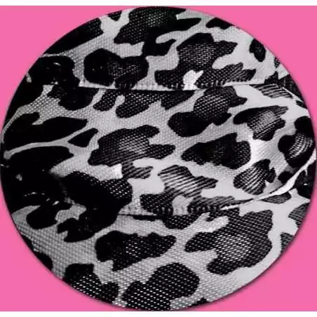 Lacets satin large gris panthère pour vos chaussures