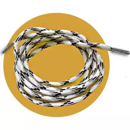 Lacets de chaussures noirs blancs bicolores ronds, en…