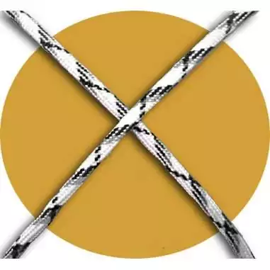 Lacets de chaussures noirs blancs bicolores ronds, en…