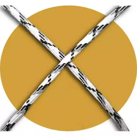 Lacets de chaussures noirs blancs bicolores ronds, en…