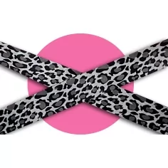 Lacets satin large gris panthère pour vos chaussures 2