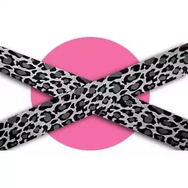 Lacets satin large gris panthère pour vos chaussures