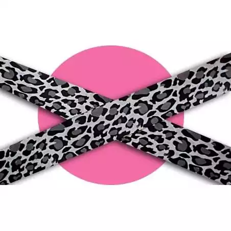 Lacets satin large gris panthère pour vos chaussures