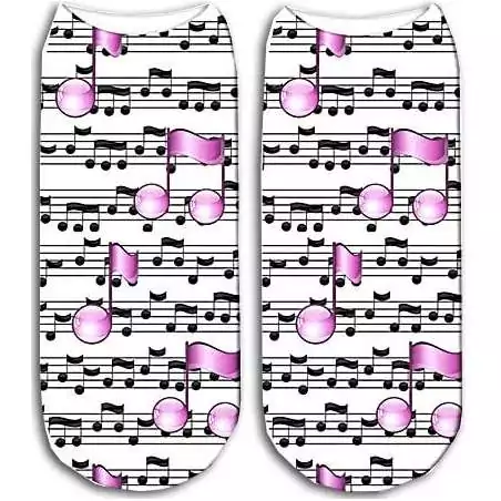 Socquettes notes de musique pour vos jolis pieds