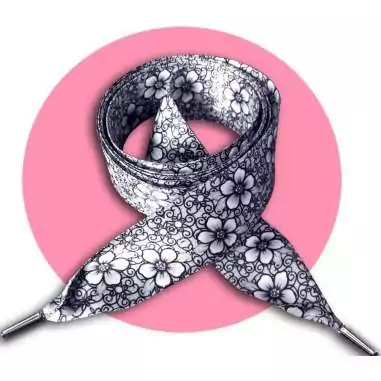 Lacets de chaussures larges satin dentelle…