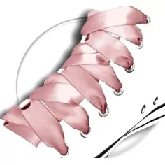 Lacets en satin nude rosé pour vos chaussures