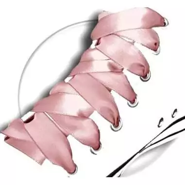 Lacets en satin nude rosé pour vos chaussures