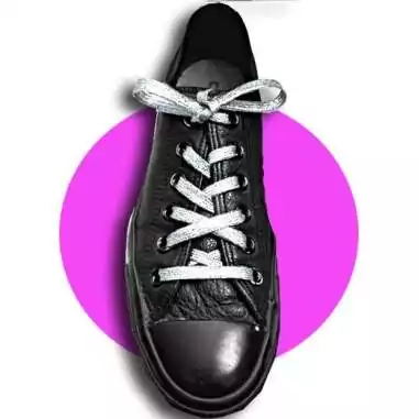 Lacets argentés pailletés pour vos chaussures