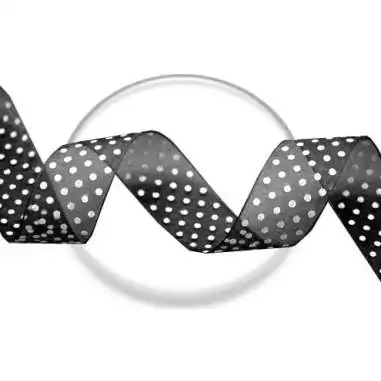 Lacets organza noir plumetis blanc pour vos chaussures