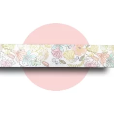 Lacets satin blanc fleurs poudrées&nbsp; pour vos chaussures 2