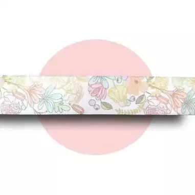 Lacets satin blanc fleurs poudrées&nbsp; pour vos chaussures