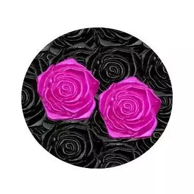 Décorations de lacets de chaussures fleur rose blanche.…