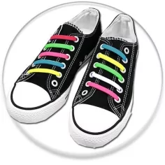 Lacet extensible silicone&nbsp;plat &&nbsp;coloré pour vos chaussures