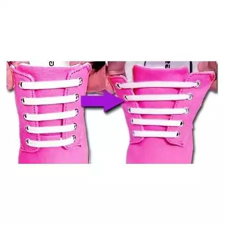 Lacet extensible silicone&nbsp;plat &&nbsp;coloré pour vos chaussures