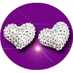 Envie de décorer vos chaussures ? Décorations coeurs facettes argenté 2