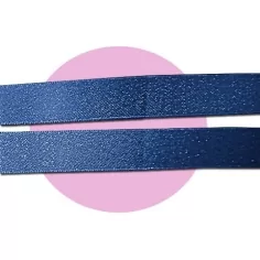 Lacets en satin bleu marine&nbsp;pailleté pour vos chaussures 2