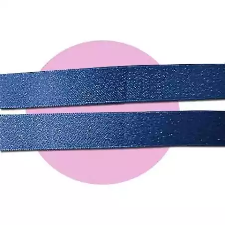 Lacets en satin bleu marine&nbsp;pailleté pour vos chaussures