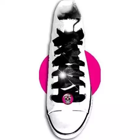 Envie de décorer vos chaussures ? Décorations roses Calavéra mexicains