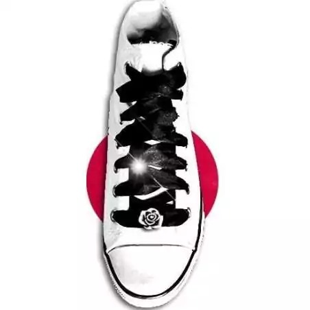 Décorations de lacets bijoux fleur rose noire en vente…