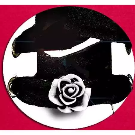 Décorations de lacets bijoux fleur rose noire en vente…