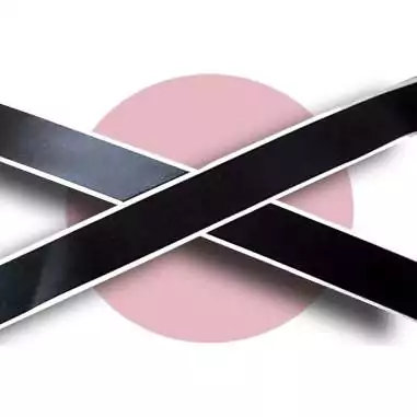 Lacets satin large noir&nbsp;gansé&nbsp;blanc pour vos chaussures