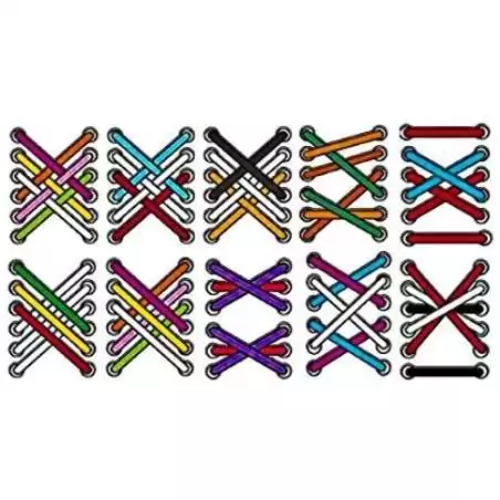 Lacet extensible silicone&nbsp;plat &&nbsp;coloré pour vos chaussures