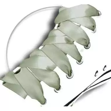 Lacets en satin kaki clair pour vos chaussures