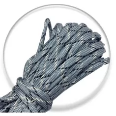 Lacets paracorde gris acier&nbsp;+&nbsp;noir pour vos chaussures