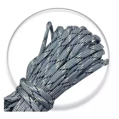 Lacets paracorde gris acier&nbsp;+&nbsp;noir pour vos chaussures