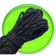 Lacets paracorde noire&nbsp;réflective pour vos chaussures 2