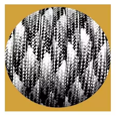 Lacets de chaussures noirs blancs bicolores ronds, en…