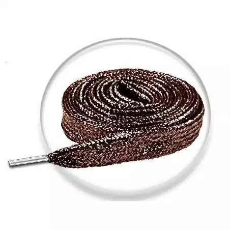 Lacets pailletés marron pour vos chaussures