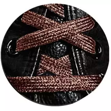 Lacets pailletés marron pour vos chaussures