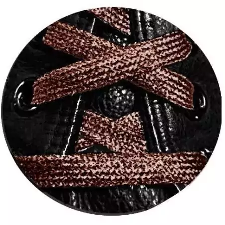 Lacets pailletés marron pour vos chaussures