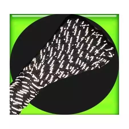 Lacets paracorde noire&nbsp;réflective pour vos chaussures