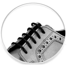 Lacets fins cirés en noir pour vos chaussures 2